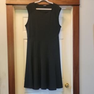 Lands' End Elegant Black Sleeveless Midi Dress 20W-22W